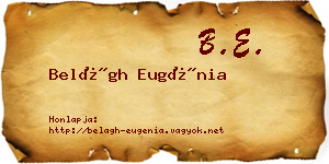 Belágh Eugénia névjegykártya